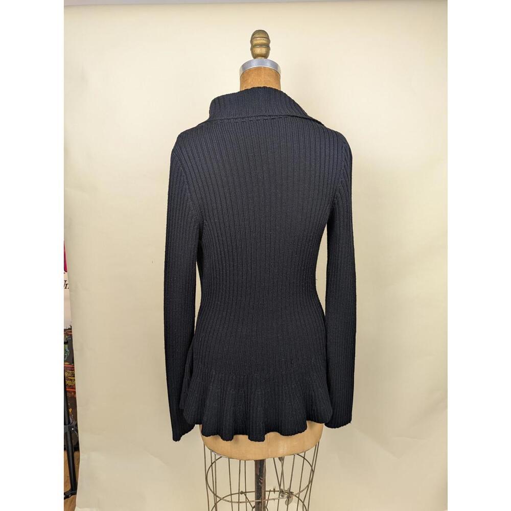 sarah burton for alexander avant garde mcqueen black peplum cardigan - Picture 5 of 8